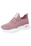 Baskets à enfiler pour femme - Mode automne - Chaussures de sport plates - Maille tissée - Respirantes et confortables - Coul