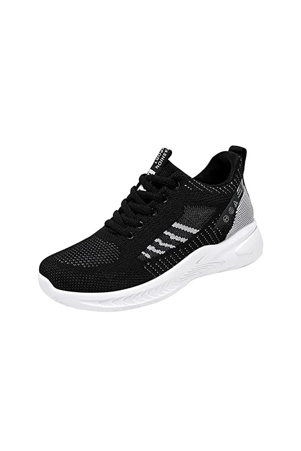 Mode automne femmes baskets couleur unie à lacets semelle épaisse Style décontracté confortable Chaussures Bout En Acier Pour