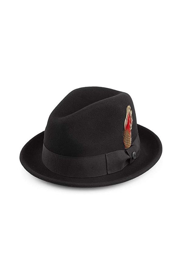 Jaxon & James Chapeau Trilby Déformable Blues Noir Large