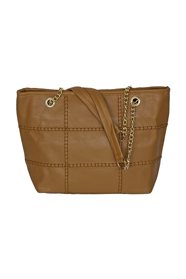 LucieElle Sac Cabas Femme | Cabas Femme | Sac Femme Porté Epaule | Cabas Femme Chaine | Sac à Main Femme ‘Diane’ ROUGE 