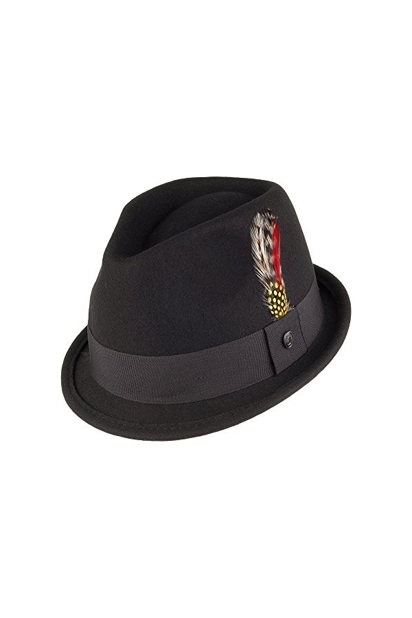 Jaxon & James Chapeau Trilby Déformable Dekker Noir Small