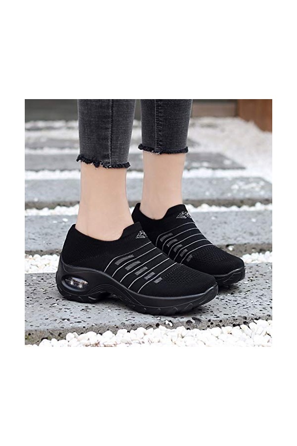 Baskets Basses pour Femmes Mode Appartements Respirant Chaussure de Sport &nbsp;Poids léger &nbsp;en Marchant Baskets de Course 35-42EU