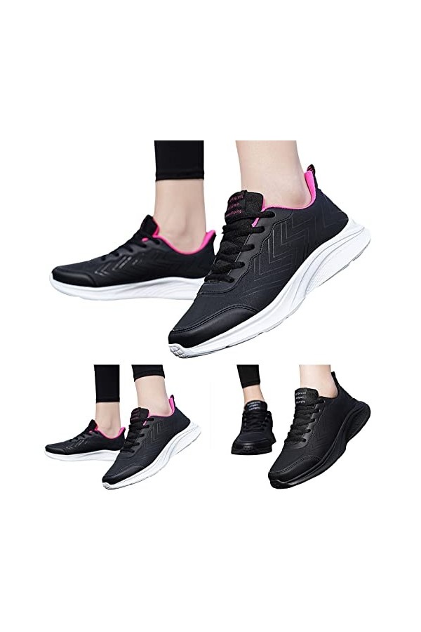 Chaussures de Sport Femme Respirant Femmes Baskets Mode été Nouveau modèle Simple Couleur Unie Semelle épaisse Fond Plat Conf