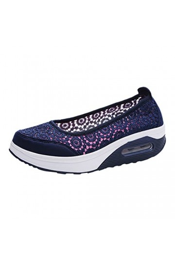 550 Chaussures de Sport Running Basket Femme Slip on Breathe Dentelle Fleur Chaussures De Marche Femmes Mode Baskets Confort 