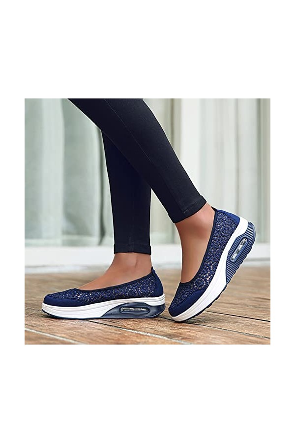 550 Chaussures de Sport Running Basket Femme Slip on Breathe Dentelle Fleur Chaussures De Marche Femmes Mode Baskets Confort 