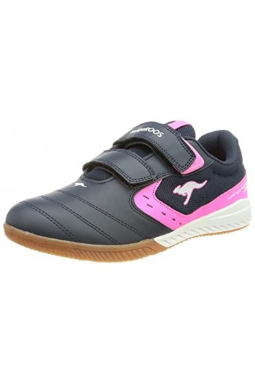 KangaROOS Femme K5-Court V Basket, Bleu Marine foncé et Rose Fluo, 40 EU