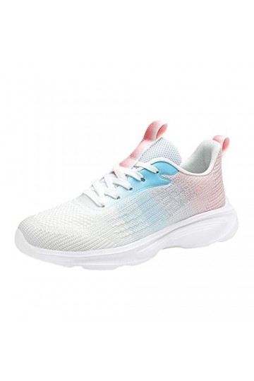Femmes Baskets dégradé Couleur été Nouveau modèle Maille Respirant Confortable à Lacets Chaussures de Course Baskets Mode Fem
