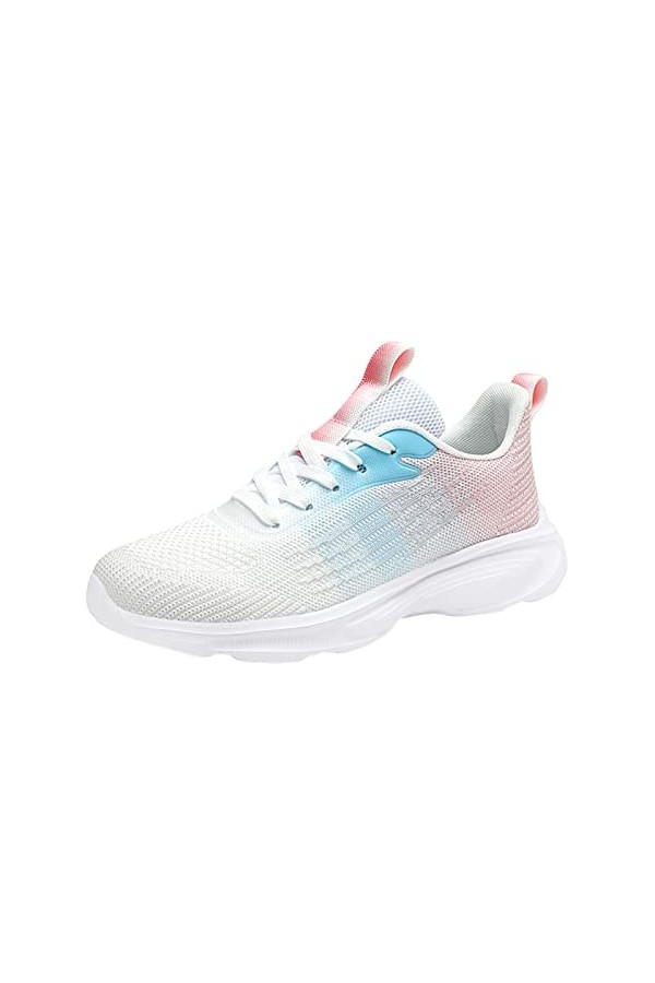 Femmes Baskets dégradé Couleur été Nouveau modèle Maille Respirant Confortable à Lacets Chaussures de Course Baskets Mode Fem