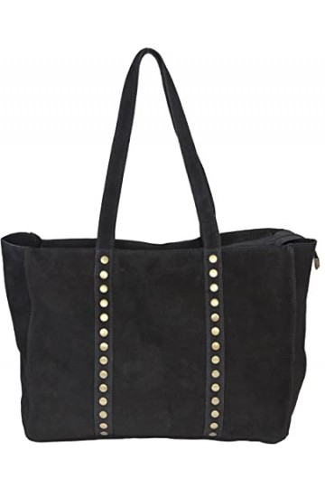 LucieElle Sac CUIR Femme Format A4 | Cabas CUIR Femme Format A4 | Sac Daim Femme | Sac Cuir Femme Italien | Sac CUIR Femme Cl