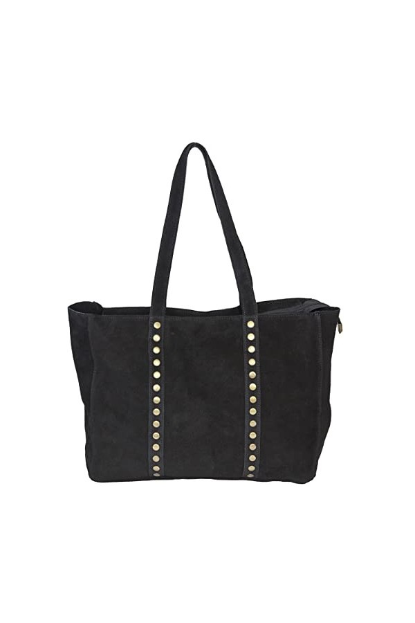 LucieElle Sac CUIR Femme Format A4 | Cabas CUIR Femme Format A4 | Sac Daim Femme | Sac Cuir Femme Italien | Sac CUIR Femme Cl