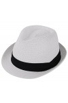 Simplicity Chapeau dété classique à bord court pour homme et femme, White Packable, S/M