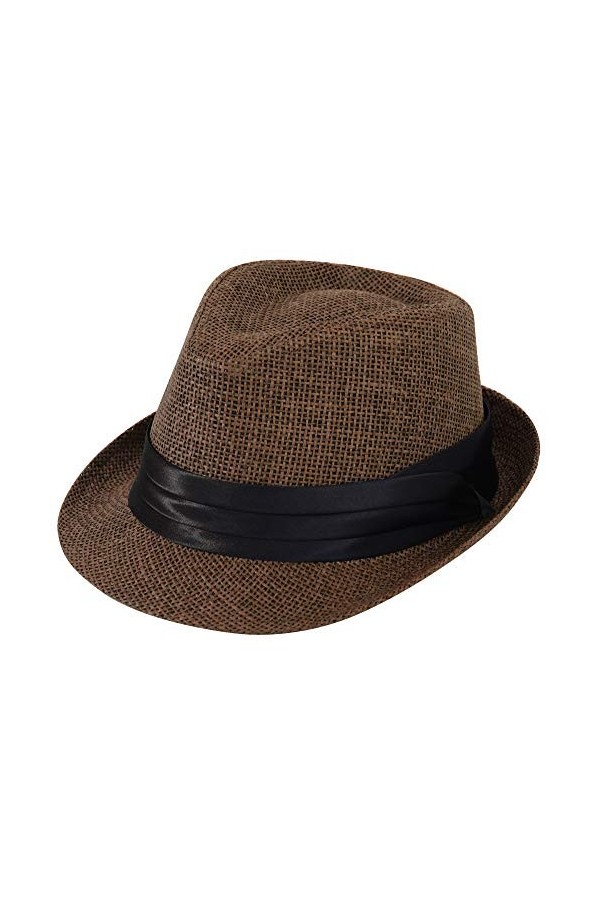 Simplicity Chapeau dété classique à bord court pour homme et femme, White Packable, S/M