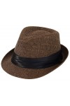 Simplicity Chapeau dété classique à bord court pour homme et femme, White Packable, S/M