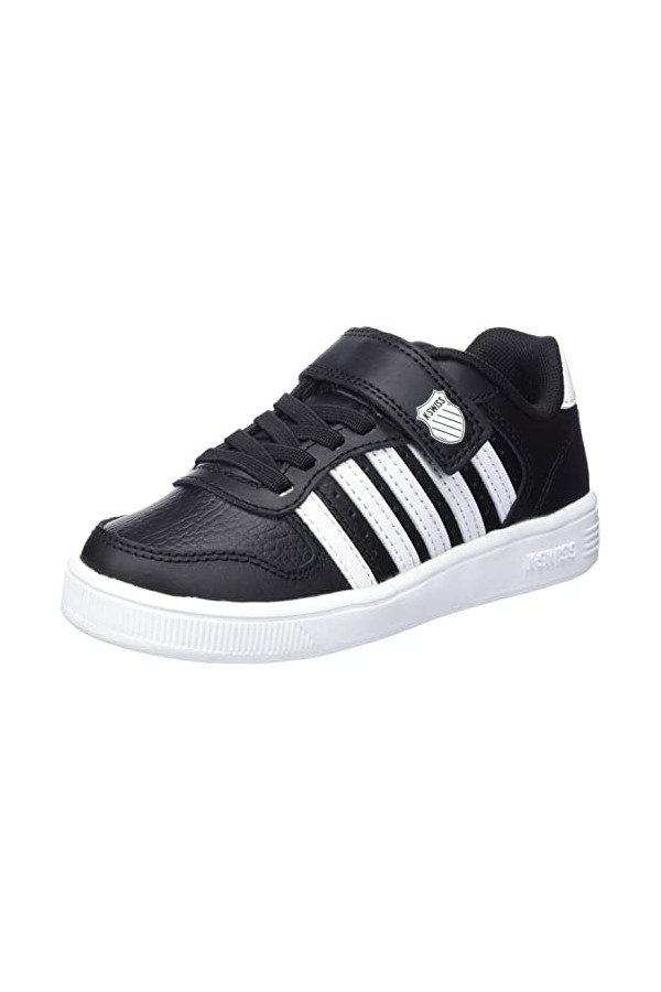 K-Swiss Court PALISADESSTRAP Baskets Highrise/WHT/BLK, 28 EU