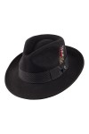 Jaxon & James Chapeau Fedora en Laine Feutrée Déformable Pachuco C-Crown Rouge XXL