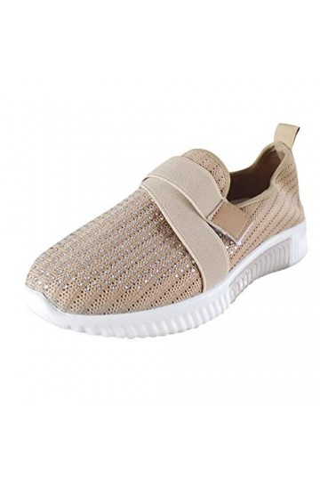 Sandales Plates Femme Taille 9 Mesdames Maille Dentelle Chaussures Respirantes décontractées Baskets Confortables Mode Basket