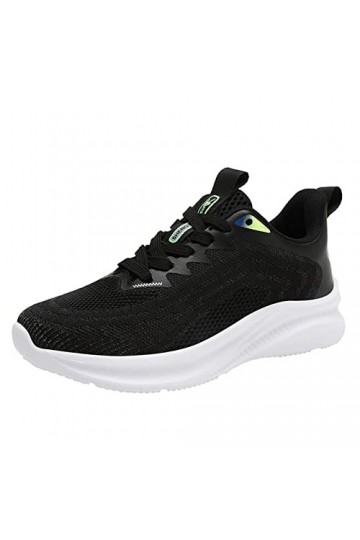 Basket Femme Chaussure de Course Marche Femmes Baskets Mode Couleur Correspondant Fond Souple Plat Confortable antidérapant C