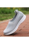 Générique Slip on Breathe Mesh Marche Chaussures Femmes Mode Baskets Confort Mocassins Plats Bottine Femme Noir Cuir Grey, 3