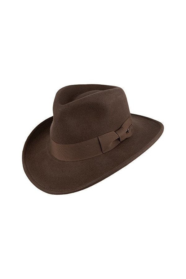 Dorfman Pacific Chapeau Fedora Indiana Jones - M