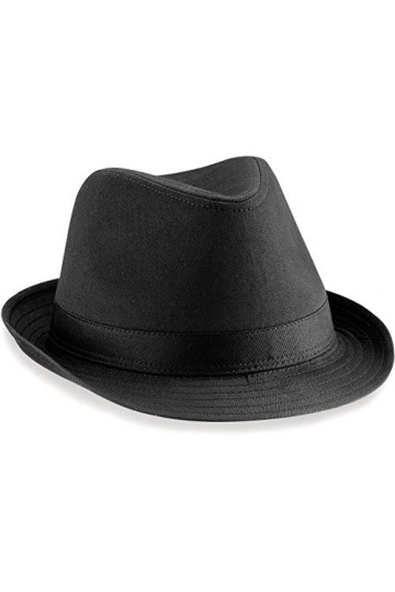 Beechfield Chapeau Fedora, différents coloris - Noir - Large