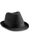 Beechfield Chapeau Fedora, différents coloris - Noir - Large