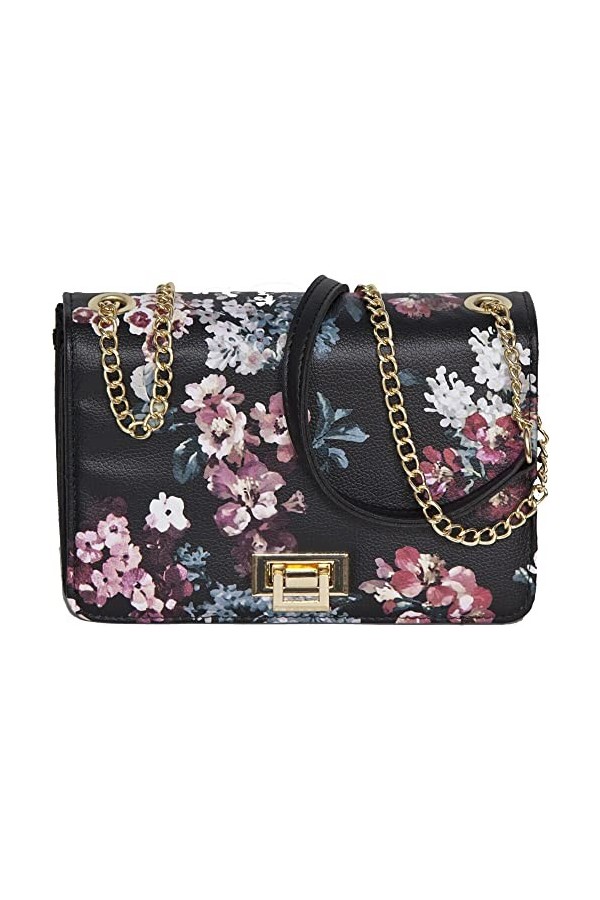 LucieElle Sac Pochette Femme Façon Croco Porté Bandoulière et Porté épaule Sac a Main Femme Sac Soirée Antibes NOIR 