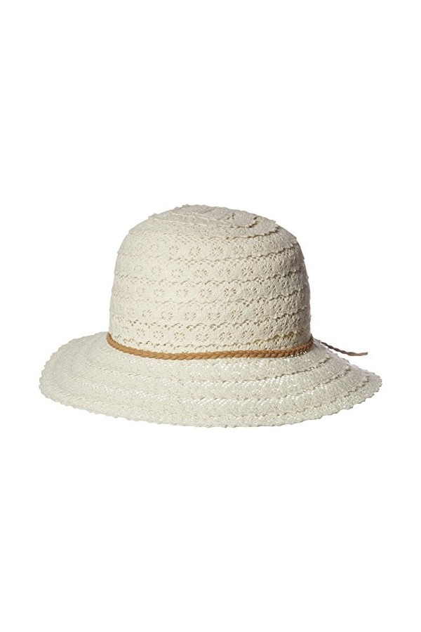 NYFASHION101 Chapeau Soleil aéré en Coton tricoté, accentué dun Cordon tressé Brun. Produit Offert Marine
