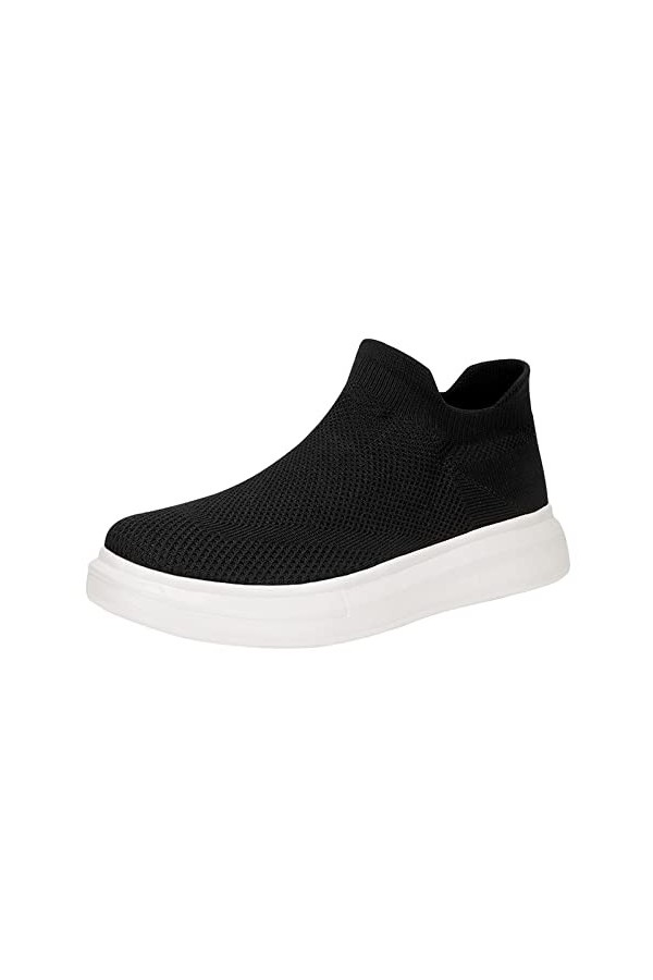 Talons Compensés Blancs Pour Femmes Runing respirant Woemen sans lacet hommes maille chaussures de plein air baskets Couples 