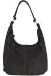 Sac Cuir Daim Femme Format A4 | Sac classeurs Cuir Daim Femme | Sac Cuir Femme Italien | Sacoche Femme Cuir Arielle NOIR 