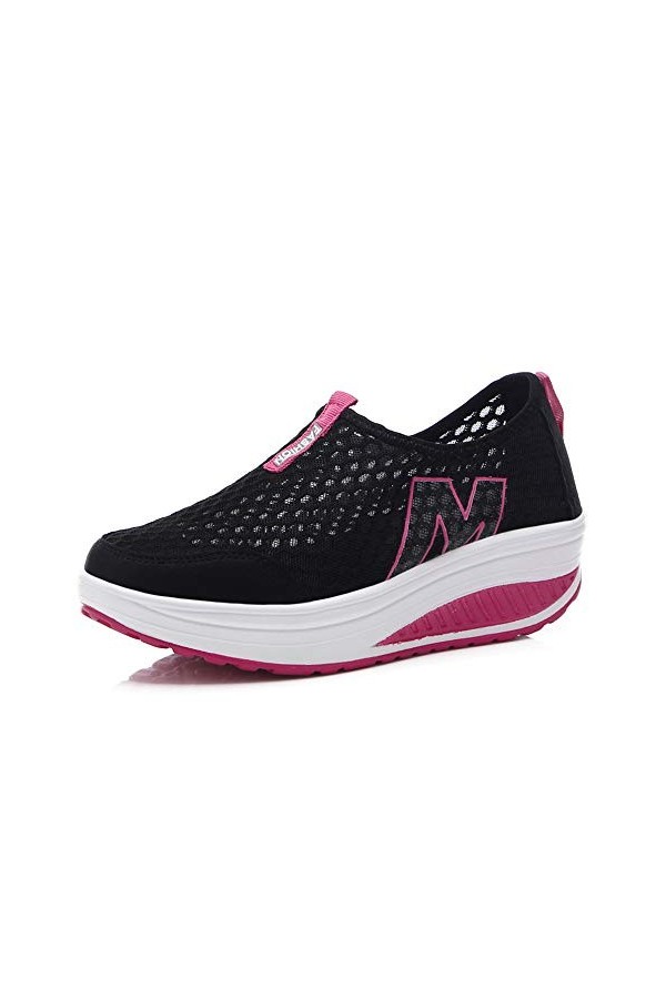 Femmes Minceur Chaussures Marche Baskets Plate-Forme Chaussures Poids Air Léger Engrener Elastic Sports en Marchant Yoga Tenn
