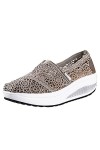 ORANDESIGNE Femmes Baskets Mode Casual Dentelle Toile Chaussures Talon Plat Espadrilles Loisir Flâneur Chaussures Baskets Res