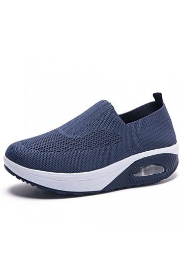 WDRHC Femmes Minceur Chaussures Taille Marche Baskets Plate Forme Chaussures Poids Air Léger Engrener Elastic Sports en Respi