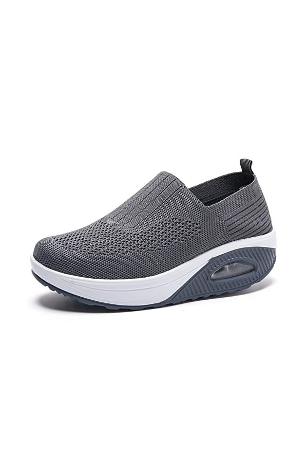 WDRHC Femmes Minceur Chaussures Taille Marche Baskets Plate Forme Chaussures Poids Air Léger Engrener Elastic Sports en Respi