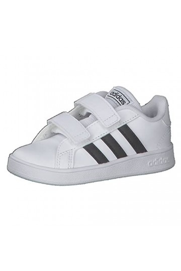 adidas Grand Court I,Chaussures de tennis Mixte bébé - Blanc Ftw Bla/Negbás/Ftw Bla 000 - 26 EU