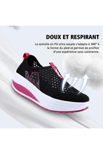 Femmes Minceur Chaussures Taille 35-42eu Marche Baskets Plate-Forme Chaussures Poids Air Léger Engrener Elastic Sports en Yog