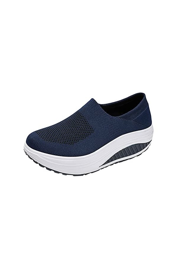 HGTSHUANGTA Baskets à Plateforme Chaussures pour Femmes Mode et Confortables Baskets légères pour Femmes Compensées Été Femme