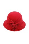 liaddkv Fleurs dautomne et dhiver pour femme - Top rond - Décontracté - Casquette de bassin - Petit melon - Chapeau de pêch