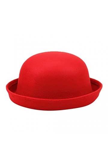 2023 New Élégant Adultes Solide Chapeau Retrousser Bord Panama Melon Chapeau Seau Chapeau Hommes Femmes Classique Laine Ronde