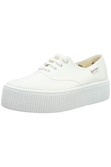 Victoria 1116100-WOMEN Basket Basse 1915 Plateforme Toile Plateforme Femme Rojo 40