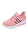 Baskets Mode Femme Sneakers Respirant Mesh Confortable A Lacets Plates Canvas Chaussures DéContractéEs Outdoor Half-Support C