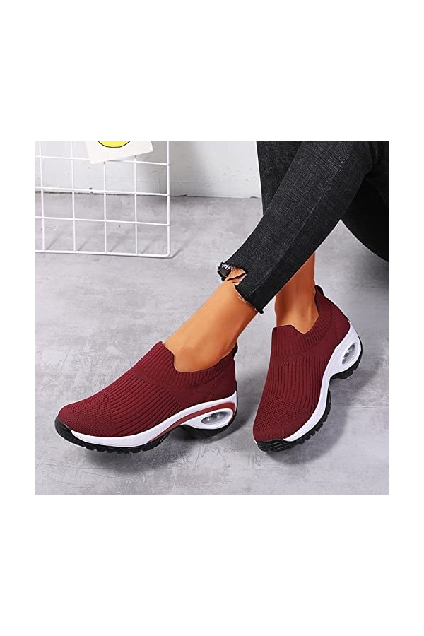 Chaussures Baskets Mode Femmes Baskets Confort Femmes Chaussures décontractées Femmes Gris Couleur Chaussures de Marche Dame 