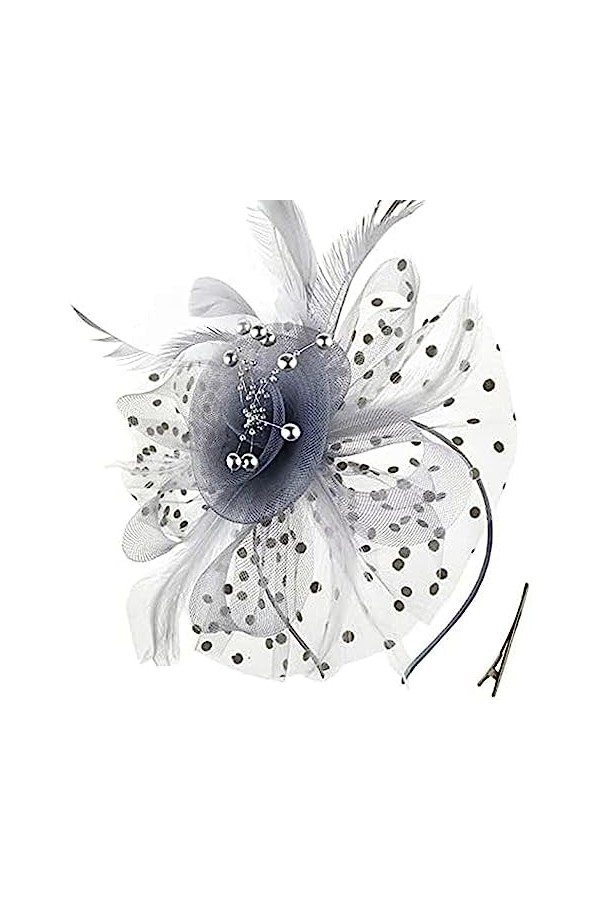 LATRAT Chapeau de bowler vintage en maille avec cœur floral en maille, pour femmes et filles, vert paon