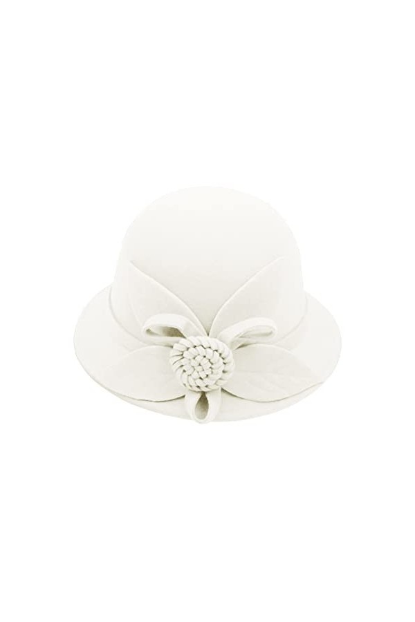 Chapeau bob hawaïen pour femmes Automne et Hiver Fleurs Rond Chapeau de pêcheur Décontracté Petit Chapeau melon A-Jaune, M ,
