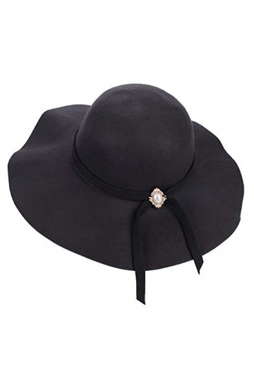 IBLUELOVER Chapeau Hiver Capeline Femme Chaud Chapeau de Melon Bassin Casquette en Feutre Laine Vintage Jazz Hat Respirant Pl