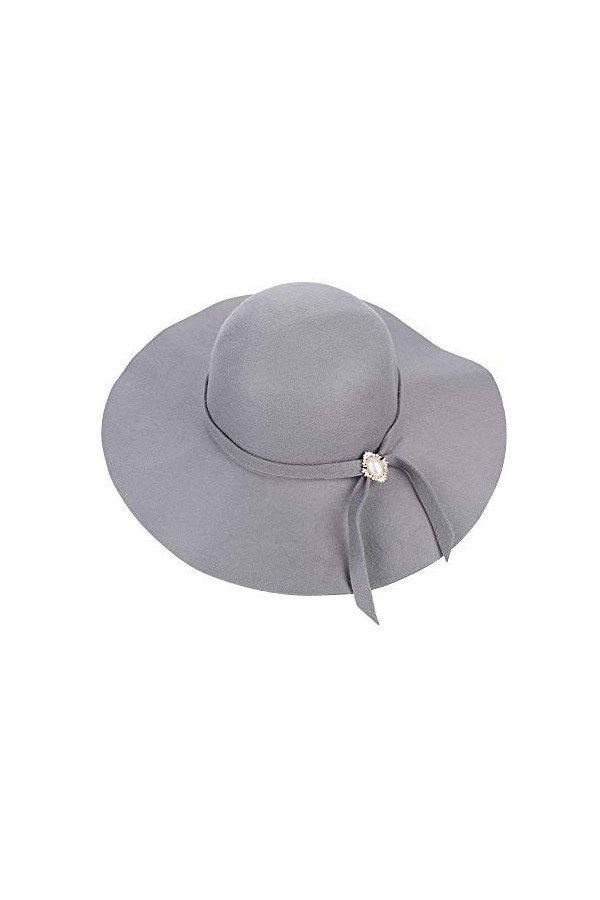 IBLUELOVER Chapeau Hiver Capeline Femme Chaud Chapeau de Melon Bassin Casquette en Feutre Laine Vintage Jazz Hat Respirant Pl