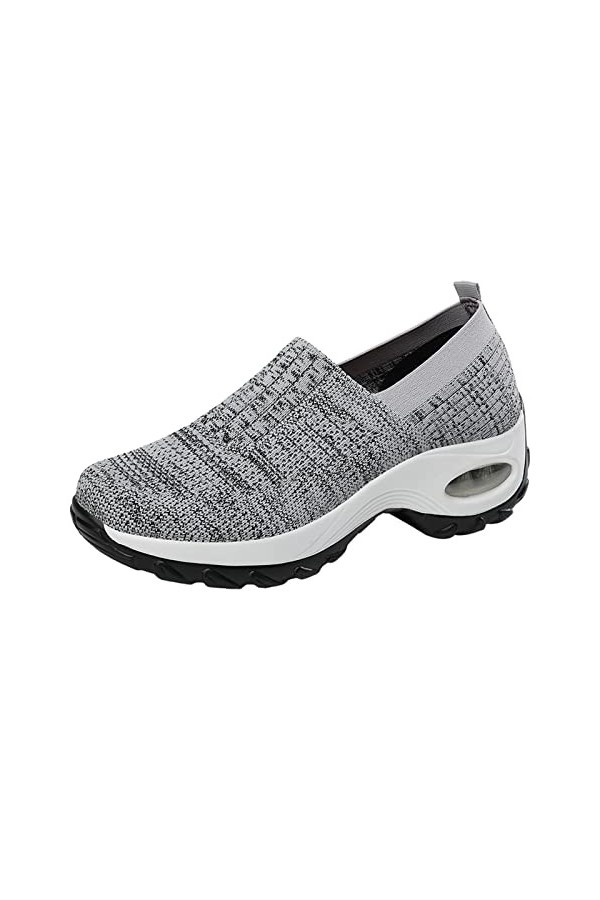 Baskets mode femmes baskets confort femmes chaussures décontractées femmes gris couleur chaussures de marche dame chaussures 