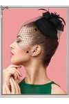 UCUNJIA 1 PCS Chapeau à Voilette Chapeau Bibi Chapeau en Maille de Plumes Chapeau Fascinant Chapeaux Fascinator Chapeaux Fasc