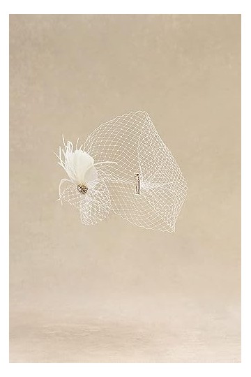 Coucoland Fascinators 1920 Fascinator - Cappello da Donna Con piume e Fiori, in rete, Elegante, per Matrimonio, per Cocktail 