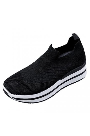 Yavion Basket Femmes Chaussures Running Baskets Femmes,Basket Femme Mode Basket Femme sans Lacets Mule Femme Chaussure Hiver 