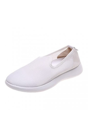 Xmiral Baskets décontractées plates légères et respirantes en maille de couleur unie pour dames Baskets Mode Femme En Liquida